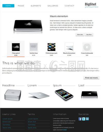 苹果电子产品html模版