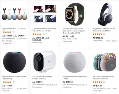 eBay 澳洲站:部分精选数码商品 – 额外9折优惠!MacBook、iPad、AirPods 等商品!_电子产品-澳洲值得买