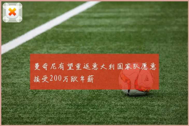 曼奇尼有望重返意大利国家队愿意接受200万欧年薪